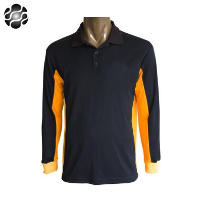 China Custom Made High Quality Mens Anti Shrink Custom Polo 100 Cotton Long Sleeves Polo Shirt Design for sale