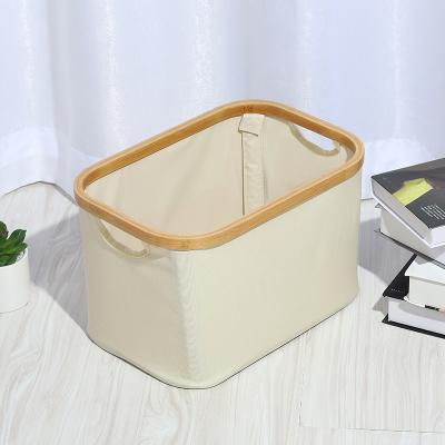 China 2022 New Style Clothes Woven Storage Basket Modern Bamboo Toy Storage Basket For Sundries Books for sale