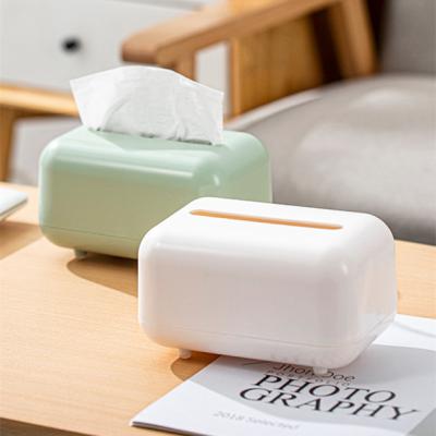 China CLASSIC Hot Selling Tissue Box Desktop Bathroom Plastic Home Paper Storage Box Nordic Tissue Box Popular Plastic Tissue Box for sale