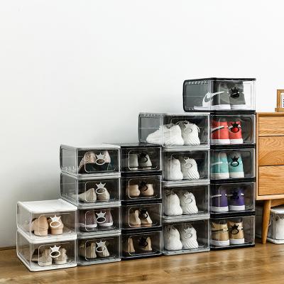 China Modern Hot Sale Plastic Shoe Storage Box Amazon Shoe Storage Container Clear Acrylic Sneak Storage Container for sale