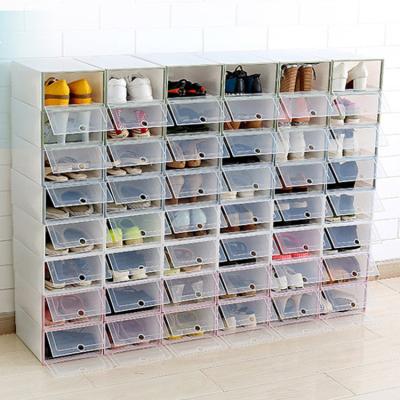 China Wholesale Viable Container Storage Box Factory Shoe Clear Plastic Shoe Storage Boxes Clear Stackable Shoe Box Acrylic Storage for sale