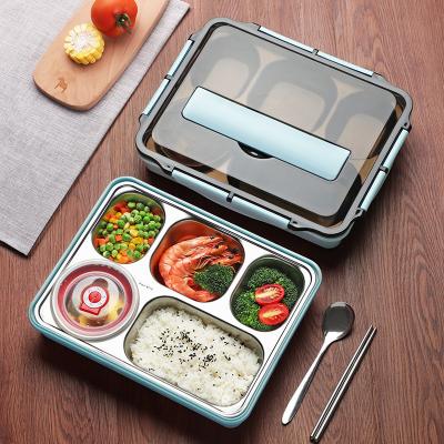 China Minimalist hot sale stainless steel lunch box large capacity food storage and portable container students lunch box for sale