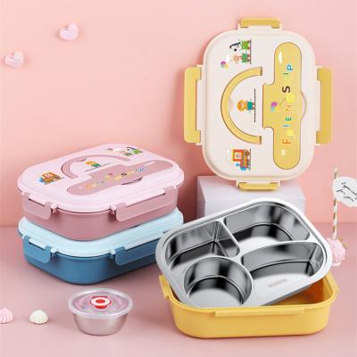 China Heatable Hot Sale Kids Lunch Box Portable Food Container Box Loncheras Escolares Students Kids Lunch Box For Kids for sale