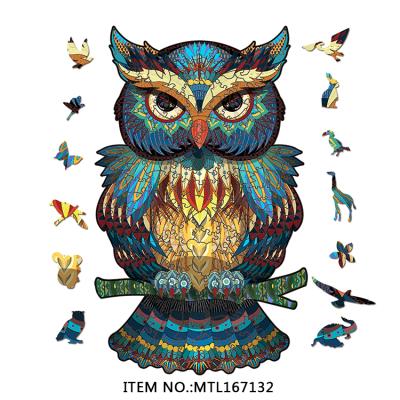 China DIY TOY Colorful Owl Wooden Puzzles for sale