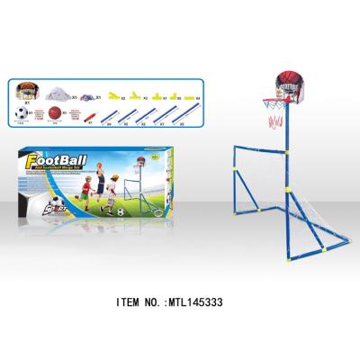 China Sports toy 2 in 1 football gate + basketball board 10 cm football for sale