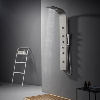 China Without Slide Bar Rainfall Shower System Luxurious Thermostatic Shower Panel Large for sale