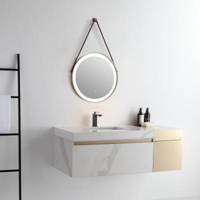 China Modern Modern Wall Mounted Bathroom Vanity Cabinets With Sink Furniture Supplier Bath Vanity Set Luxury Bathroom Vanities for sale