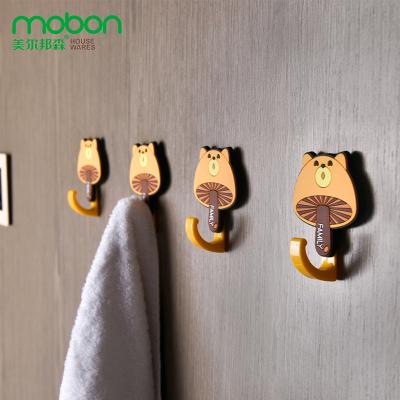 China Modern No Hole Japanese Creative Sticky Strong Adhesive Non-listing Kitchen Wall Hanging Hooks Cartoon Sticky Hooks Living Room for sale