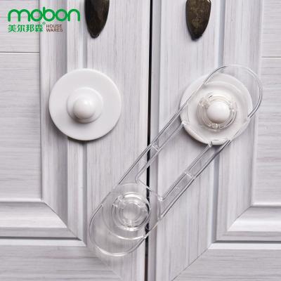 China Transparent Anti-open Soft Baby Anti-Pinch Hand Door Lock Strap Baby Drawer Lock Child Safety Lock Home Protection Supplies for sale