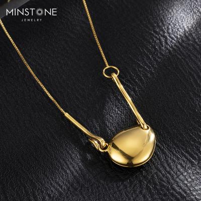 China Real Gold 2022 New TRENDY 18K Plated Necklace Brass Metal Fashion Gift Jewelry For Women Party for sale