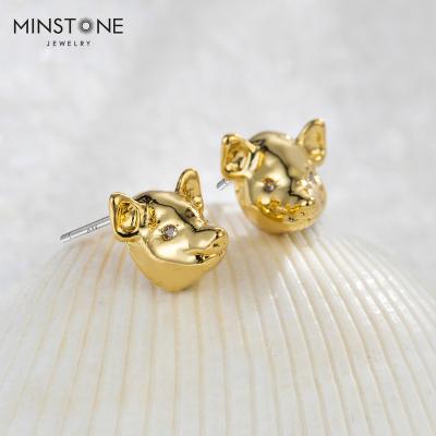 China FASHIONABLE 14K 18K 24K Hypoallergenic Adorable Pig Statement Kids Animal Earrings Stud For Teens Gold Filled Memorial Earrings Jewelry for sale