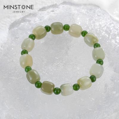 China victorian JEWELRY MINSTONE jade jewelry romantic high quality natural hypoallergenic expandable handmade memorial jewelry bracelet for sale