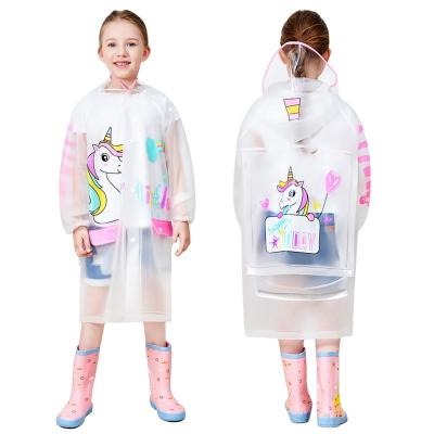 China Sale Unicorn Rain Coat Kids Minimalist Best SUNDAY Rain Coat Durable Animal Children's Thick Rain Coats for sale