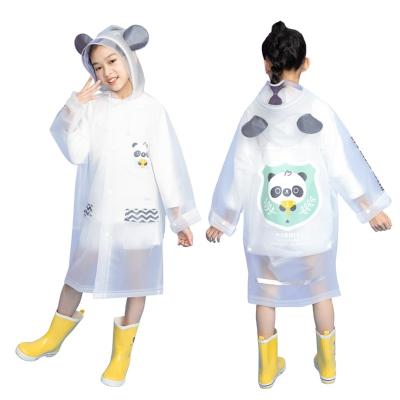 China Travel Bear and Panda Pattern Rainsuits Outdoor Play Minimalist SUNDAY Children's Unisex Raincoat Lovely for sale