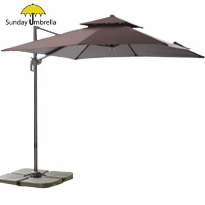 China Restaurant Commercial Aluminum Market Minimalist SUNDAY Out Door Parasol Umbrella Heavy Duty Outdoor Garden Umbrellas for sale