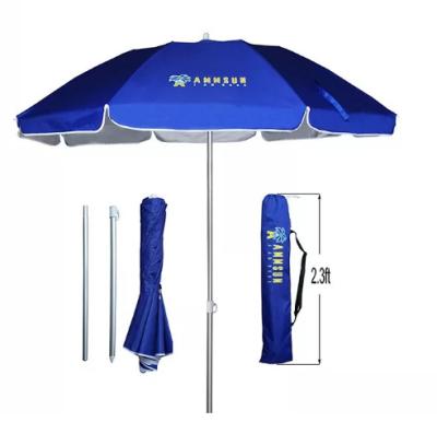 China All In 1 Blue Printing High Quality Custom Listing Promotion SUNDAY Color Umbrella Outdoor Beach Umbrella Large for sale