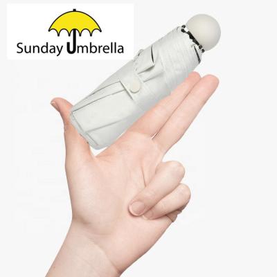 China All In 1 SUNDAY Umbrella 5 Fold Pocket Umbrella Five Fold Mini Small Sun Compact Lightweight Portable Umbrella Mobile Phone for sale