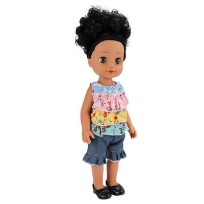 China MODEL TOY 14 Inch Black Girl Doll African American Baby Play Dolls For Kids Perfect Candid Birthday Gift for sale