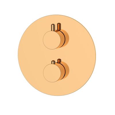 China Without Slide Bar Rose Gold taizhou round bathtub faucet and two-handle shower concealed system bathroom set for sale