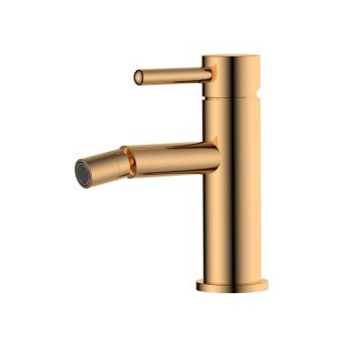 China Rose Gold Women Contemporary Brass Deck Mounted Shower Hot and Cold Single Handle Ceramic Bidet Faucet Mixer Tap for sale