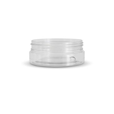 China BEAUTY PACKAGING 68mm neck size 50g clear and colorful PET plastic jar with screw on lid for cosmetics or food storage for sale