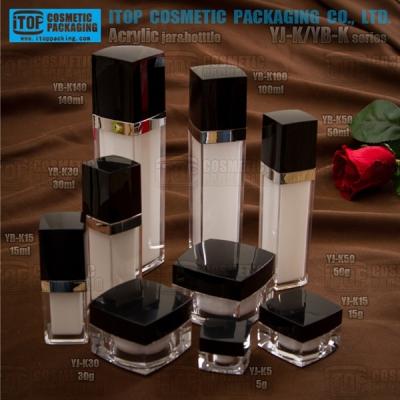 China Skin care amazing classic and popular hot-selling wide range bottle and square jar beautiful high quality cosmetic packaging for sale