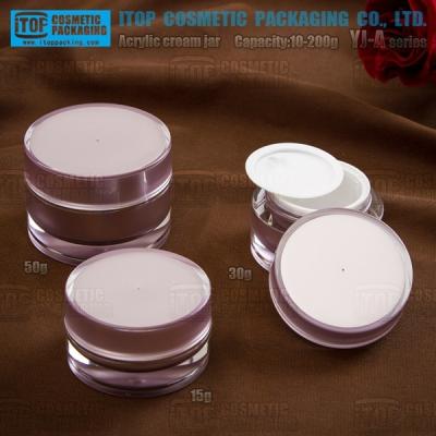 China YJ-A Series 10g-200g Eye Cream Cylinder Classic Shape Acrylic Cosmetic Jar for sale