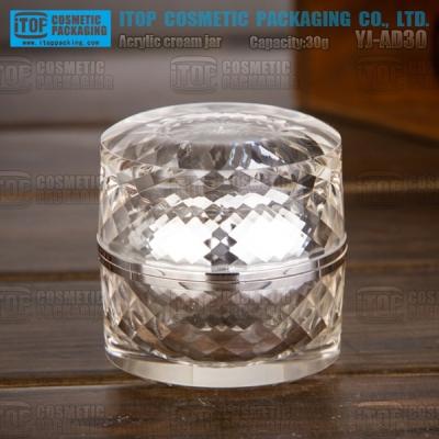 China 2014 New Products YJ-AD Series Luxury Round 30g-50g High End Diamond Acrylic Jar Of Eye Cream for sale