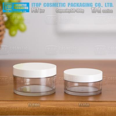 China Clear Plastic Size Skin Care Cylinder Jar 500g Cream Container Fancy Canning Cosmetics All Magnifying Bath Salt Jars for sale