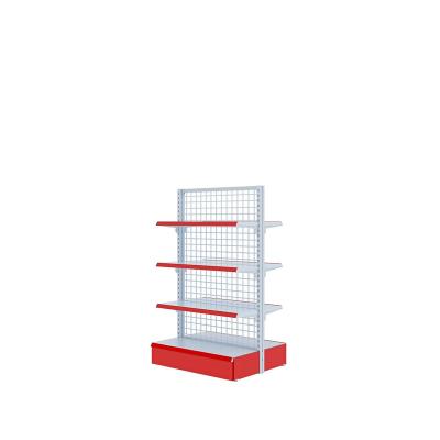 China High Rated Double Sided Iron Shelves For Retail Store Supermarket Equipment Storage Grocery Display Racks for sale