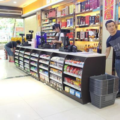 China Small Convenience Store Custom Cash Box Fashion Marble Grocery Checkout Counters Retail Cash for sale