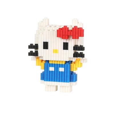 China legoing diy building blocks micro Hello Kitty characters 3D mini cartoon Puzzle Toy building blocks for sale