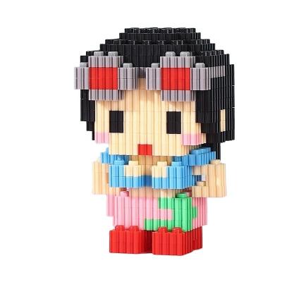 China Mini One Piece Micro Cartoon Characters Legoing Building Blocks 3D Mini Cartoon Puzzle Toy Building Blocks for sale