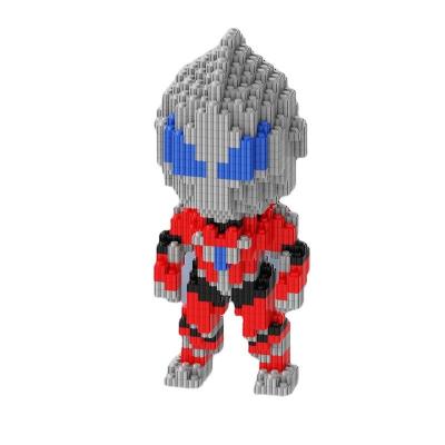 China Construction Toy Ultraman Boy Patchwork Building Blocks Microparticle Splicing Brain Puzzle Development Intelligence Practical Toys for sale