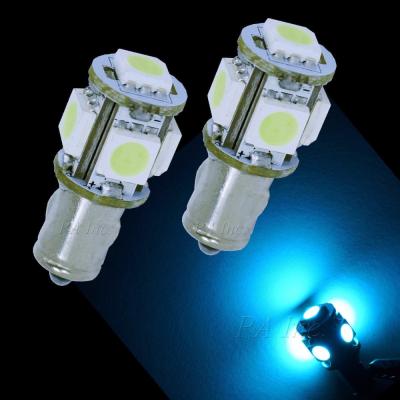 China 6V Ba7s 5 5050 SMD LED Tail Light For Car Motorcycle Auto Interior Dash Switch Light Lamp Bulb Warning Ice Blue for sale