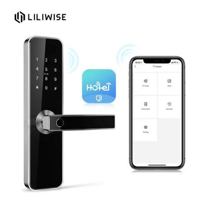 China Home/Apartment/Airbnb/Office Rfid Card Hotel Handle Lock System Electronic Smart Door Lock for sale