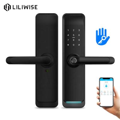 China TTLOCK Zinc Alloy Waterproof Double-Sided APP Fingerprint Handle WIFI Digital Smart Outdoor Door Lock for sale