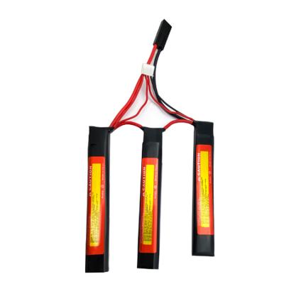 China Rechargeable rc model air toys lipo 11.1v 3S 1300mah 20C/30C soft artillery BBS battery with tamiya plug for sale