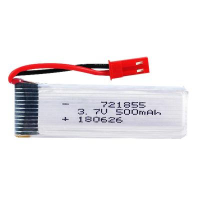 China High Energy Density 721855 3.7V 500mah Mini Lipo Drones Battery For RC Rechargeable Helicopter for sale