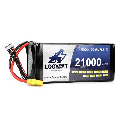 China Factory Price High Energy Density 22.2V 6S Lipo RC Battery 21000mAh 1000 Times Deep Cycle Battery with Small MOQ for sale