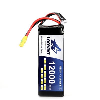 China High Energy Density Li-Polymer Lightweight RC Lipo Battery Rechargeable 6S 12000mAh 22.2V Lipo Battery Pack for sale