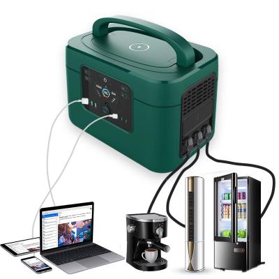 China Outdoor Camping Type C LiFePO4 Battery 1200W Emergency AC110V/220V EV Charging Portable Solar Power Station for sale