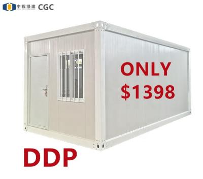 China CGC DDP low price light steel 40ft flat pack container house prefabricated container camping house Detachable Container for sale