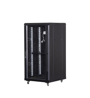 China 22U Network Server Data Rack Glasdeur Max 800kg Belasting 600*600*1200 in RAL7035 Kleur Te koop