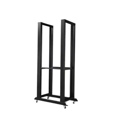 China 32U Open Rack DIN41491PART1 Standard 600mm Width 350mm Depth with 4 Stands and 4 Wheels for sale