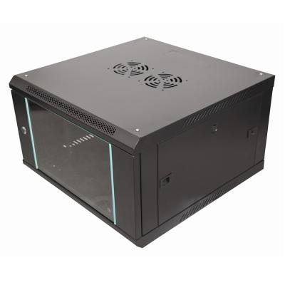 China 600mm Depth Wall Cabinet 6U Server Rack with Toughened Glass Door or Mesh Door Stock for sale