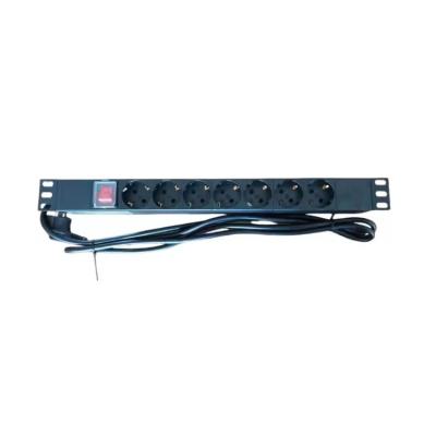 China Private Form Ja 19 Zoll 1U PDU mit 6-8 Universal Steckdosen und 2m Draht Aluminiumlegierung zu verkaufen