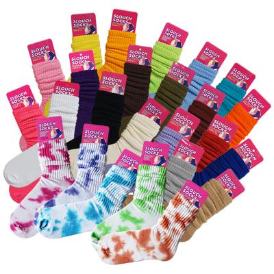 China New Design Real Stock QUICK DRY Slouch Socks Tye Dye Slouch Socks Colorful Cotton Slouch Socks For Women for sale