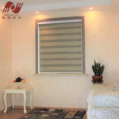 China Custom UV Protection Curtain Roller Fabric Blackout Window Zebra Blind For Living Room for sale