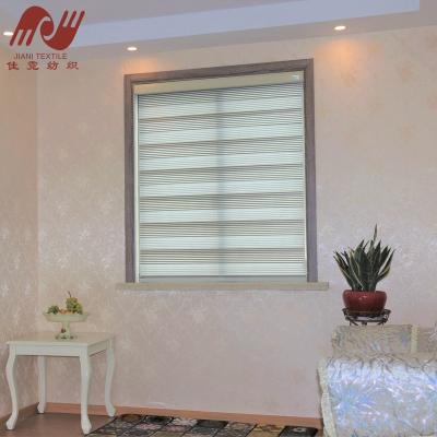 China Modern Home UV Protection Decor Balcony Sunscreen Light Fitting Pleated Zebra Curtain Fabric Roller Shades for sale